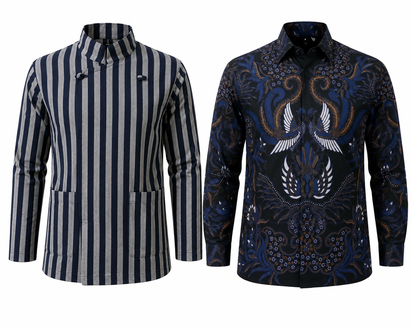 Ilustrasi Baju Lurik dan Batik